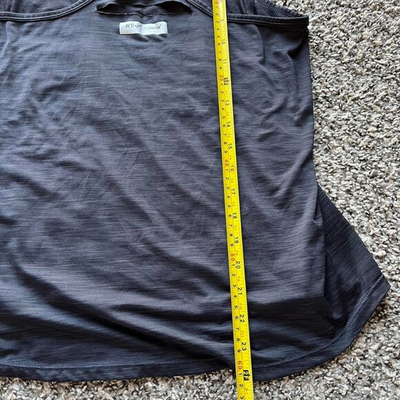 Betsey Johnson Athletic Tank Womens Small Grey Slitted Back Grunge Workout - Picture 4 of 5